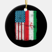 Iranische Flagge - IRANISCHE ROOTS Keramik Ornament (Vorne)
