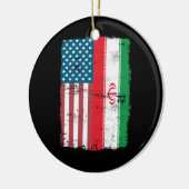 Iranische Flagge - IRANISCHE ROOTS Keramik Ornament (Links)