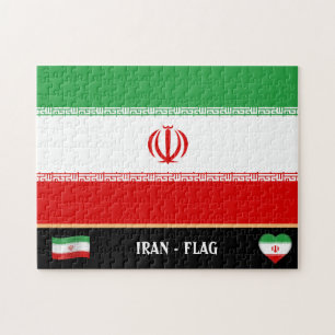 Iranische Flagge / iranisches Land / Iran Puzzle