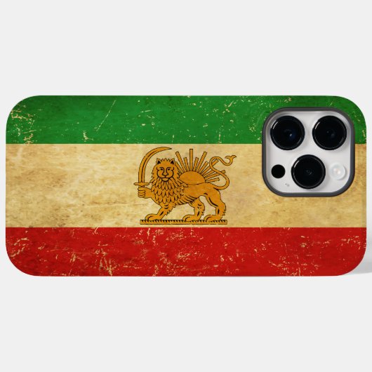 Iranische Flagge - Löwe und Sonnenschein - Flagge Case-Mate iPhone Hülle (Rückseite (Horizontal))