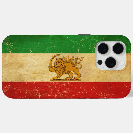 Iranische Flagge - Löwe und Sonnenschein - Flagge Case-Mate iPhone Hülle (Rückseite (Horizontal))