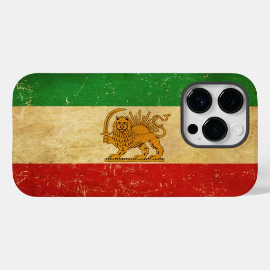 Iranische Flagge - Löwe und Sonnenschein - Flagge Case-Mate iPhone Hülle (Rückseite (Horizontal))