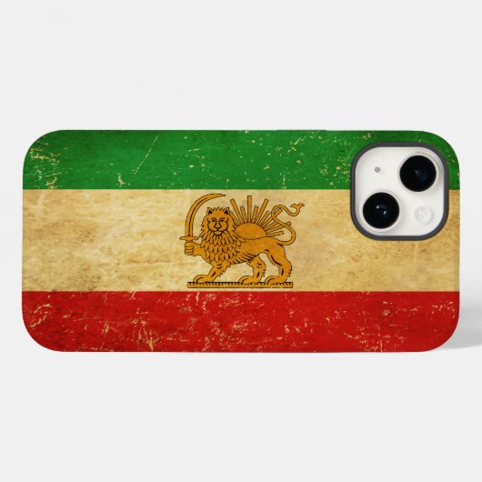 Iranische Flagge - Löwe und Sonnenschein - Flagge  Case-Mate iPhone Hülle (Rückseite (Horizontal))
