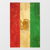 Iranische Flagge - Löwe und Sonnenschein - Flagge  Fensteraufkleber (Blatt)