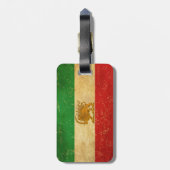 Iranische Flagge - Löwe und Sonnenschein - Flagge  Gepäckanhänger (Rückseite vertikal)