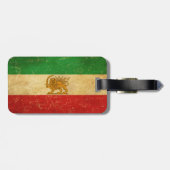 Iranische Flagge - Löwe und Sonnenschein - Flagge Gepäckanhänger (Rückseite horizontal)