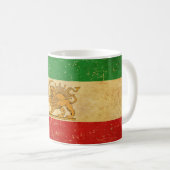 Iranische Flagge - Löwe und Sonnenschein - Flagge Kaffeetasse (VorderseiteRechts)