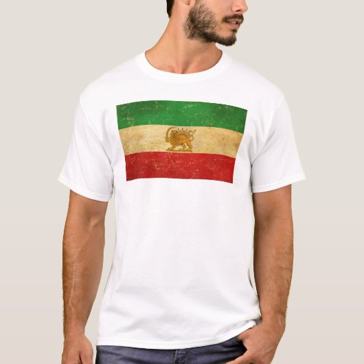 Iranische Flagge - Löwe und Sonnenschein - Flagge  T-Shirt (Vorderseite)