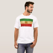 Iranische Flagge - Löwe und Sonnenschein - Flagge T-Shirt (Vorne ganz)