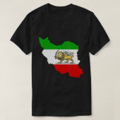 Iranische Flagge mit Löwen und Sonnensymbol Rostam T-Shirt (Design vorne)