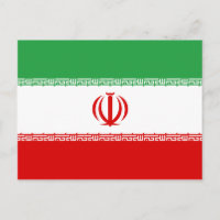 Iranische Flagge Postkarte