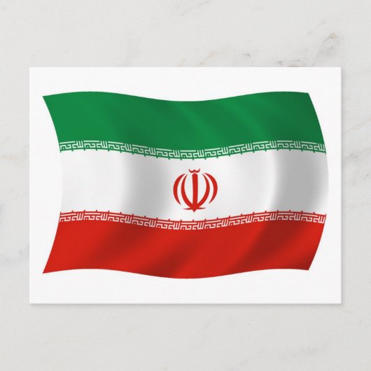 Iranische Flagge Postkarte (Vorderseite)