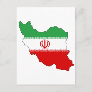 Iranische Flagge Postkarte