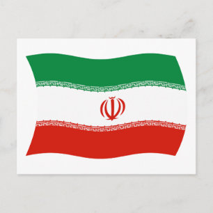 Iranische Flagge Postkarte