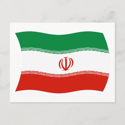 Iranische Flagge Postkarte (Vorderseite)