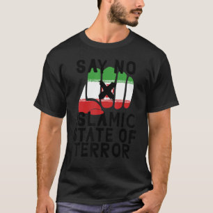 Iranische Flagge SAGEN SIE NEIN ZUM ISLAMISCHEN RE T-Shirt