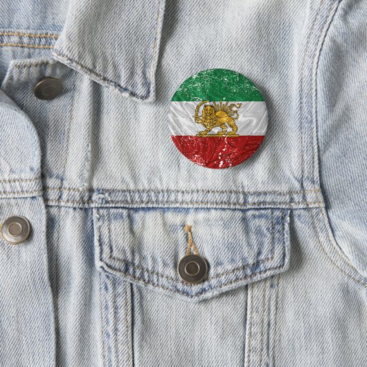 Iranische Flaggengrunge mit Löwe Button (Beispiel)