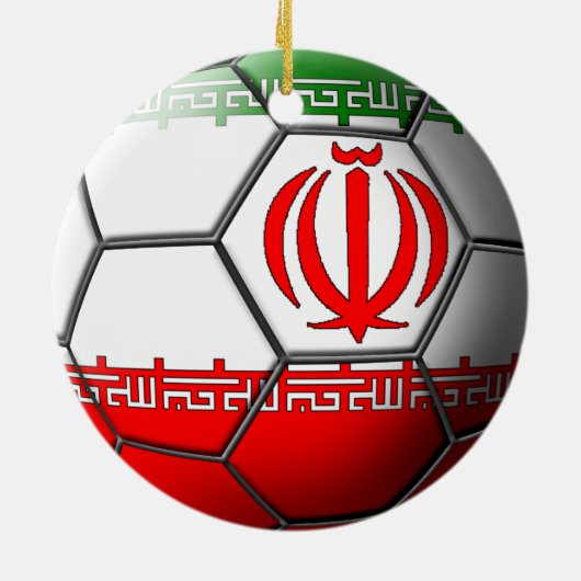 Iranische Fußball-Verzierung Keramik Ornament (Hinten)