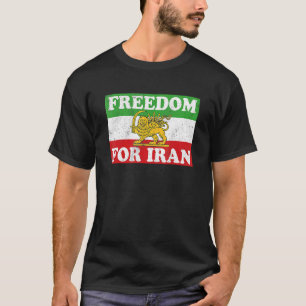 Iranische Löwenflagge FREIHEIT FÜR IRAN Unterstütz T-Shirt