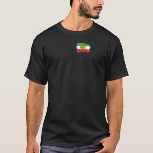Iranische Löwenflagge, iranische Flagge, Frauen un T-Shirt (Vorderseite)