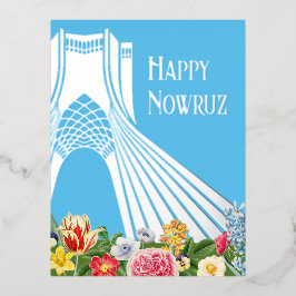 iranische Nowruz Azadi Foil Postcard - individuell Folien Feiertagspostkarte
