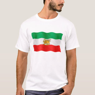 Iranische Sonnen- und Löwenflagge T-Shirt