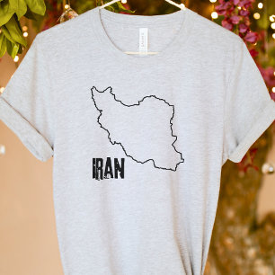 Iranischer Länderplan für die iranische Kontur an  T-Shirt