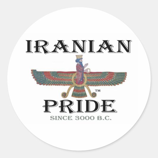 iranischer Stolz Runder Aufkleber (Vorderseite)