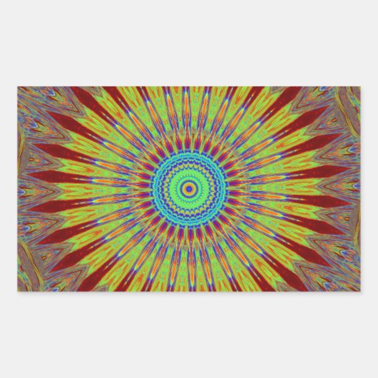 Iranischer Teppich afrikanischer Stammesmuster Rechteckiger Aufkleber (Vorderseite)