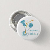Iranisches Festival-Abzeichen Edinburghs - Button (Vorne & Hinten)