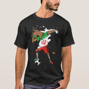 Iranisches Kamel Iran-Flagge Fußball Teheran Fußba T-Shirt