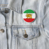 Iranisches Löwe-und-Sonne-Historisches Flaggen-Emb Button (Beispiel)