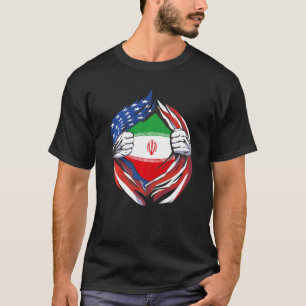 Irans Flagge Amerikas Stolz auf mein iranisches Er T-Shirt