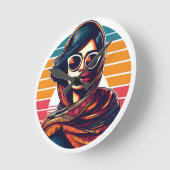 Iranwoman - Iran Runde Wanduhr (Winkel)