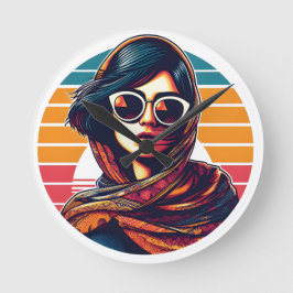 Iranwoman - Iran Runde Wanduhr