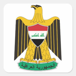 Iraq-Emblem Quadratischer Aufkleber