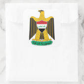 Iraq-Emblem Quadratischer Aufkleber (Tasche)