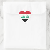 Iraq Herz-Aufkleber (Tasche)