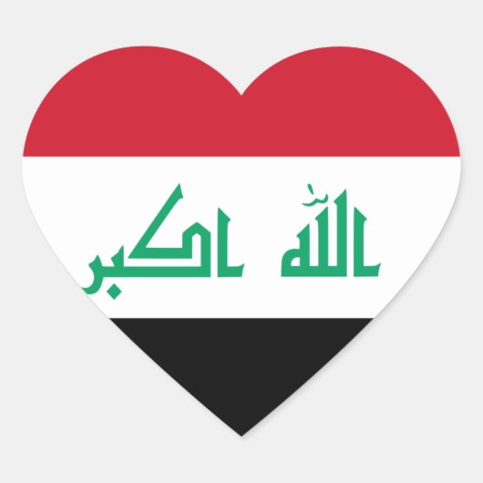 Iraq Herz-Aufkleber (Vorderseite)