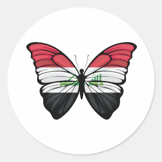 Iraq Hypolimnas Butterfly Runder Aufkleber (Vorderseite)