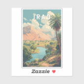 Iraq Illustration Travel Art Vintage Aufkleber (Blatt)