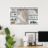 Iraq Oil Facts Map - 2002 Poster (Heimbüro)