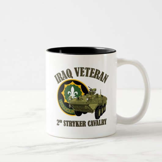 Iraq Vet 2nd SCR Stryker Zweifarbige Tasse (Rechts)