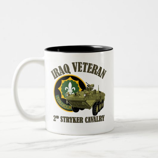 Iraq Vet 2nd SCR Stryker Zweifarbige Tasse (Links)