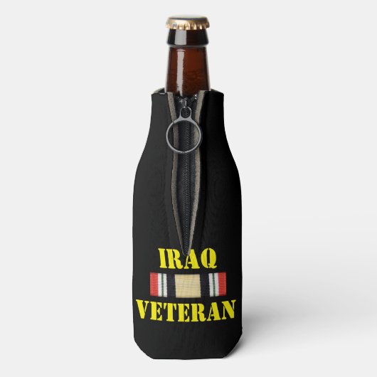 IRAQ VETERAN FLASCHENKÜHLER (Flasche Rückseite)