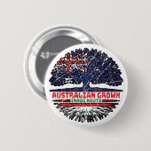 Iraqi Australian Australia Tree Roots Flag Button (Vorne & Hinten)