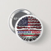 Iraqi US American United States Tree Button (Vorne & Hinten)