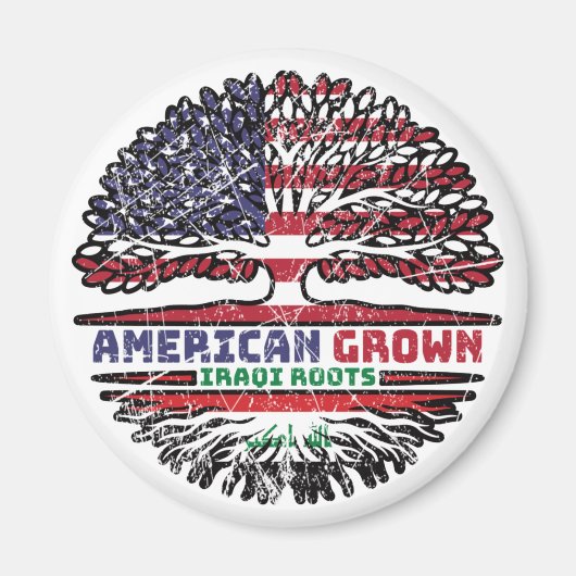 Iraqi US American United States Tree Magnet (Vorne)