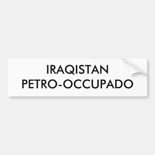 IRAQISTANPETRO-OCCUPADO AUTOAUFKLEBER (Vorne)