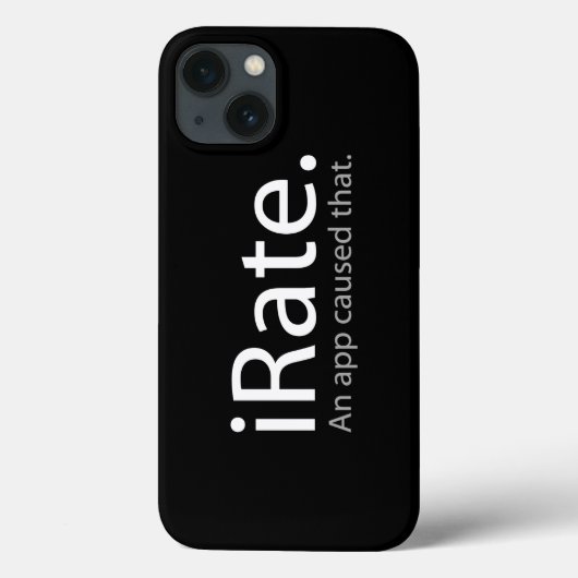 iRate - Eine App verursacht das !!! Case-Mate iPhone Hülle (Rückseite)